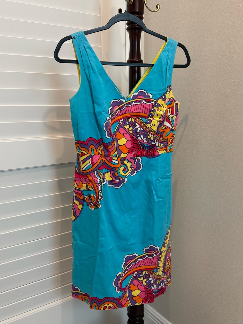 Lilly Pulitzer Turquoise & Multicolor Floral Print Dress